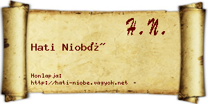 Hati Niobé névjegykártya